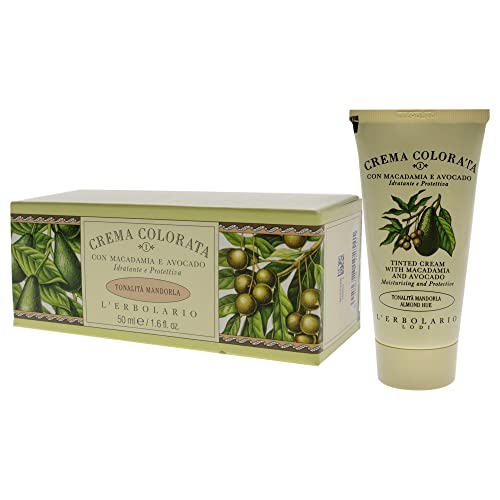 L’Erbolario getönte Tagescreme Macadamia und Avocado-Nuanced Mandel No. 1, 1er Pack (1 x 50 ml)