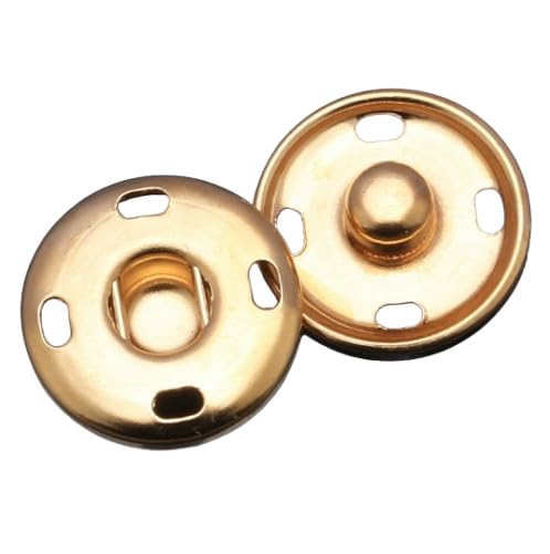 Amazon.co.jp: スナップボタン 10個セット ゴールドカラー メタル