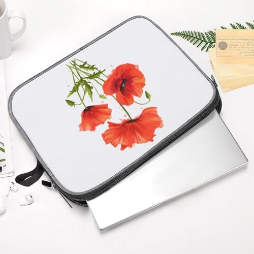 Funda para portátil de 14 pulgadas ligera con protector acolchado de amapola 6