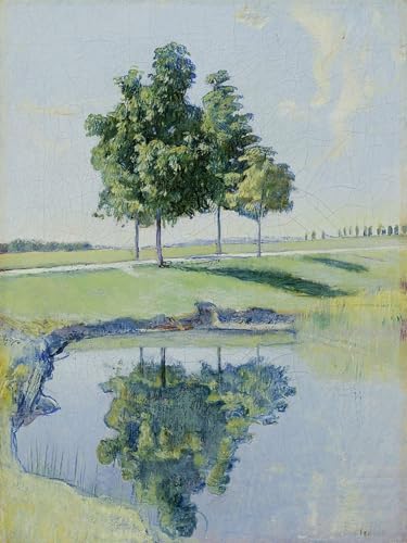 Art mural moderne pour salon contemporain : affiche Kastanienbäume Hodler