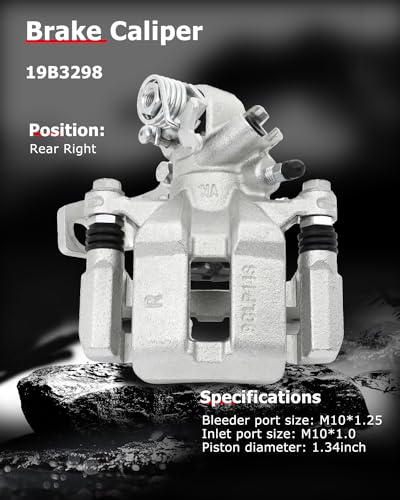 Image of cciyu 19B3298 Rear Right Brake Caliper With Bracket For Acura For CSX 2006-2011,For Acura For ILX 2013-2018,For Honda For Civic 2006-2015