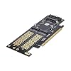 Cablecc PCI Express PCI-E 3.0 & Dual SATA to NGFF NVME MSATA M-Key B/M-Key SSD Card Adapter 3in1