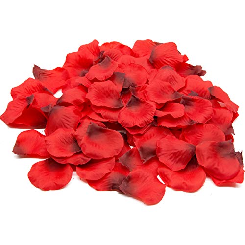 WildWave 1500 PCS Red Silk Flower Artificial Rose Petals Confetti for Valentine's Day