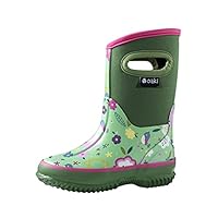 OAKI Kid's Neoprene Rain Boots, Snow Boots, Muck Boots Green Size: 10 M US Toddler