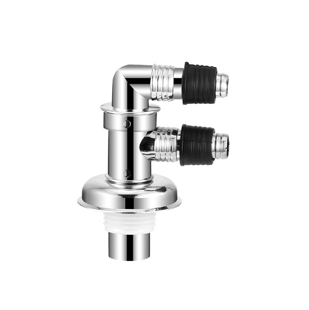 Bhajan Bathroom Drain Floor Drain Backflow Preventer Floor Water Drain Anti core Overflow Elbow Pipe Connector for Washing Machine Outlet Pipe Connector for Kitchen (F - Shape, with Coupling)