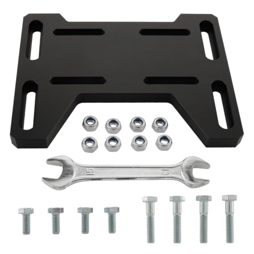 GZZTORES Mini Bike Mount Plate Adapter Bracket Compatible with Predator 79cc 97cc 100cc 212cc Coleman CT100U Baja DB30 Hoverheart MB001 Motovox MBX10 for 4 Stroke Engine Parts (Black)