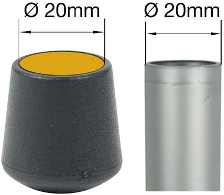 Lifeswonderful - 4 pcs Domed Furniture Feet - Ideal for Tables Chairs etc - Available in Many Sizes & Colours (19-20mm, Black) - Image 3