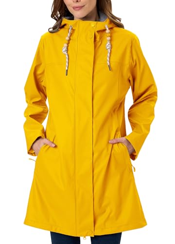 Manteau de pluie pour femme long qui protège de l'eau et du vent en automne