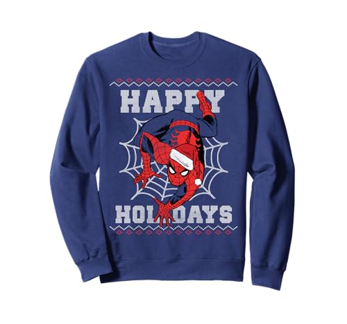 Marvel Spider-Man Happy Holidays Ugly Christmas Sweatshirt Sweatshirt