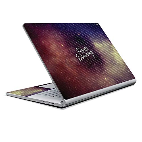 Image of MightySkins Carbon Fiber Skin for Microsoft Surface Book 2 13 inch (2017) - Forever Dreaming,Protective, Durable Textured Carbon Fiber Finish,Easy to Apply, Remove, and Change Styles,