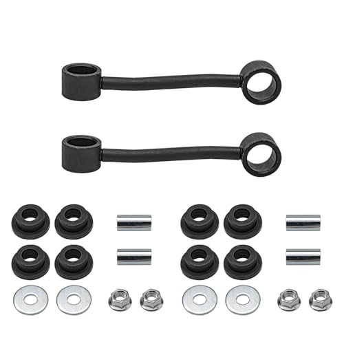 Image of Detroit Axle - 8pc Front End Control Arms Kit for 2008-2012 Jeep Liberty 2007-2011 Dodge Nitro, 4 Upper Lower Control Arms w /Ball Joints 2 Outer Tie Rods 2 Sway Bars 2009 2010 Replacement