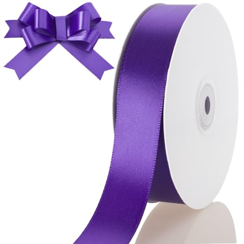 CUQIG 1 Inch Purple Ribbon 50Yards Perfect for Gift Wrapping
