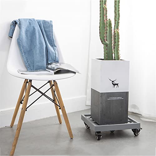 Chariot à plantes carré et circulaire avec plateau de 32 cm pour déplacement facile