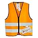 Produktbild Salzmann 3M Warnweste für Kinder mit Reißverschluss | Hergestellt mit 3M Reflektierendem Material,Orange,XS