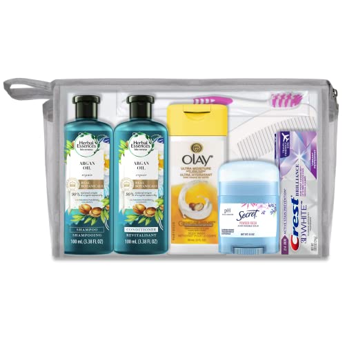 Convenience Kits International 10 Pc Deluxe Kit, Featuring: Herbal Essence Argan Oil Hair Care And Body Care Travel-Size Products #TOP1
