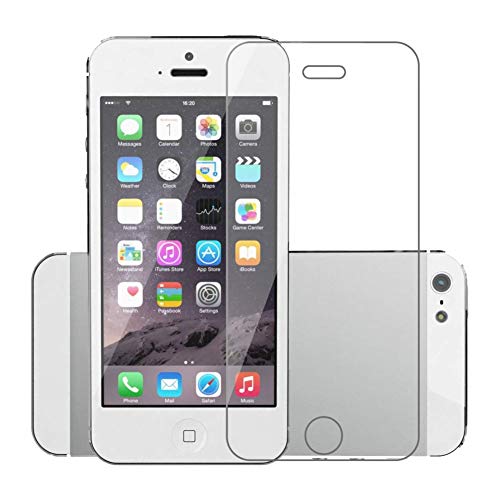 VIYAN Tempered Glass for Apple iPhone 5S 2016 (Transparent) Edge to Edge Full Screen Coverage