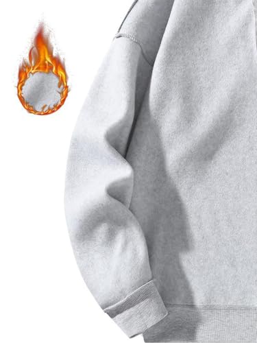 Half Zip Hoodie Men,Men's Quarter Zip Pullover Hoodies,Plain Hoodie, Sweatshirt Casual Pullover3