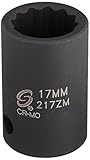 Sunex 217zm 1/2-Inch Drive 17-mm 12-Point Impact Socket