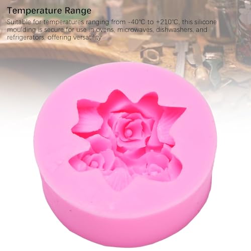 Molde de silicona 3D para flores con forma de rosa miniatura 5