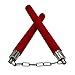 TMA Nunchucks Foam Rubber Training Nunchucks Match with Bearing Ball System and Steel Chain for Kids Beginners (Red)
