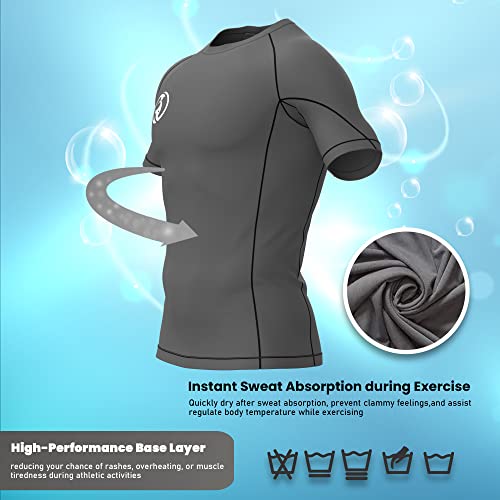 KOMBAT USA Men and Women BJJ Rash Guard Short Sleeve Compression Shirt for Sports Nogi Training, Jiu Jitsu Rash Guard4