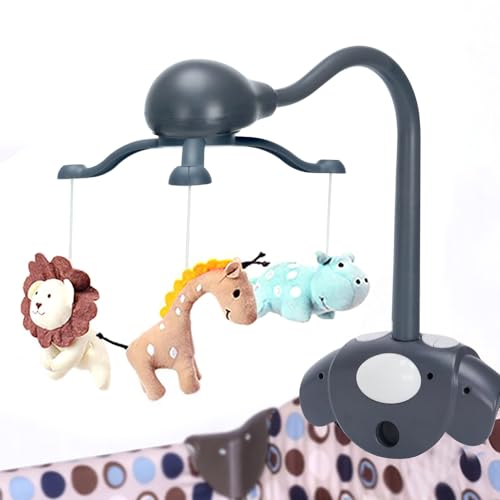 Image of CUTIE PUMPKIN Baby Crib Mobile for Pack and Playpen,Bassinet Mobile with Music,Rotation,Nursy Lights,Natural Sounds,Timer Function,Starlight Projection,Pack n Play Crib Mobile Toys for Newborn Baby