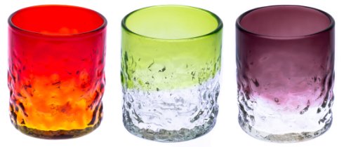 Set de regalo 3 piezas de vasos Bumpy Glass miniatura 5
