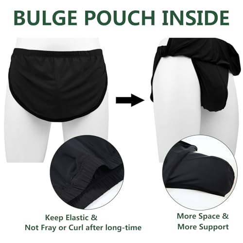ZONBAILON Men's Boxers, G-String Backed Pouch Thongs with Skirting, Sexy Sleep Shorts Silky Pajama Underwear, Split Side3
