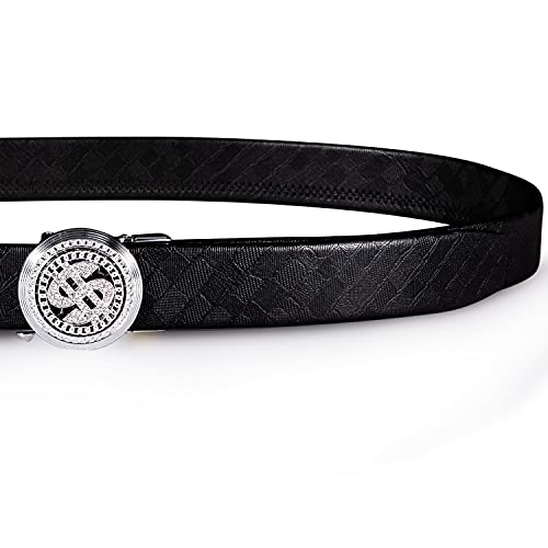 Image of Dubulle Men's Ratchet Belt Gold /Black /Red /Green /Blue /White Automatic Buckle Business Casual Belt Gift - Adjustable Fit