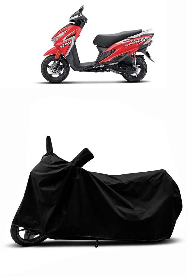 Image of Heavy Duty Waterproof Scooty & Bike Cover for Honda Grazia 125 - UV Resistant, Dustproof & Rain Protection, All-Weather Outdoor Cover for Bikes & Scooty with Buckle Straps