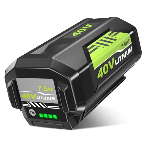 7500mAh 40v OP4026 Replacement Battery Compatible with Ryobi 40V Battery Lithium OP4026A OP4050A OP40601 OP4040 OP4030 OP4050 OP40261 OP40201 OP40401 Cordless Tools with LED Indicator (1Pack)
