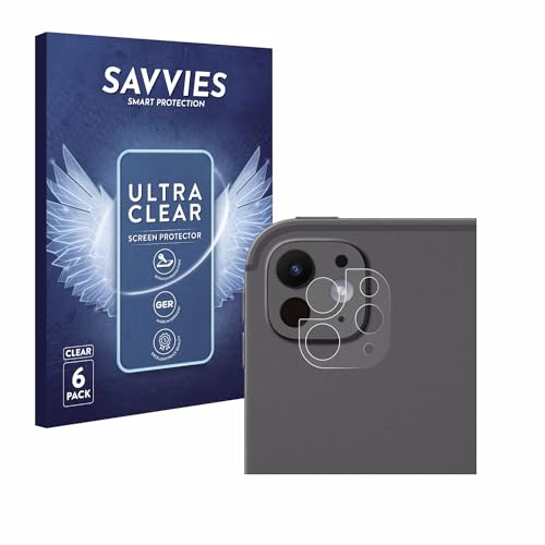 savvies Protector Pantalla para Apple iPad Pro 13" WiFi 2024 (SÓLO Cámara) 6 Unidades - Película Ultra Transparente