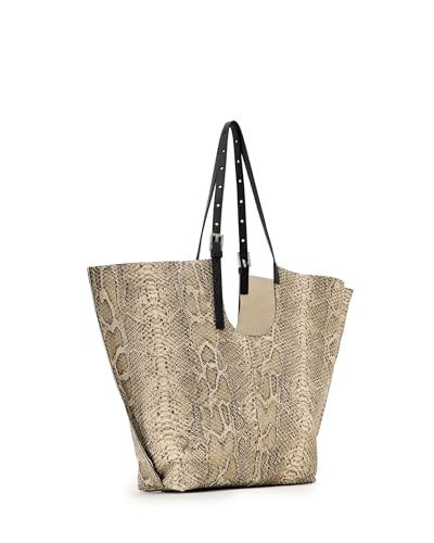 Bolso Tote East/West Ara Snake Desert White miniatura 3