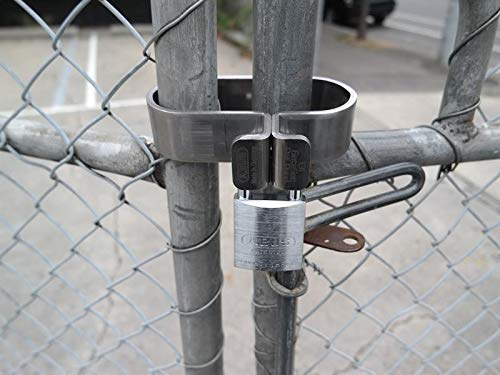 Vorhängeschlosshalter - ABUS - 131/140 GateSec - Baustellenzaunschutz - Einsatzgehärteter Stahl - Korrosionsschutz