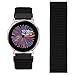 Tobfit Quick Release Nylon Watch Band for Men and Women, Soft Fabric Nylon Adjustable Wristband Strap 20mm Replacement Watchband, Black