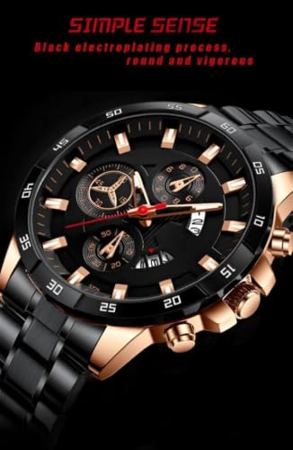 Image of KITCONE Multicolour Dial Analogue Men's Wrist Watch with Date Calendar, Metal Case and Strap Chronographs is Decorative Non Functional - MZ1
