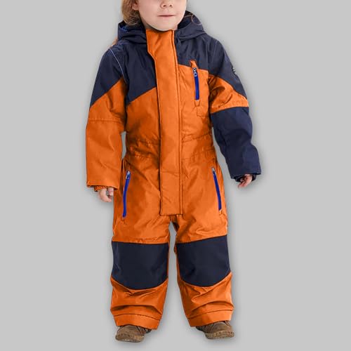 YRAETENM Kids One Pieces Ski Suits Jumpsuits Boys Girls Winter Outdoor Snowboarding Overalls Waterproof Windproof Snowsuits2