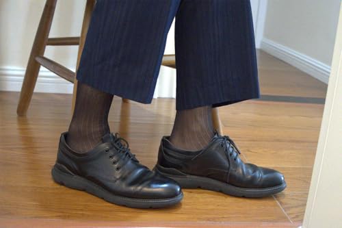 Men's Ultra Thin Business Dress Socks - 93% Nylon with Reinforced Toe - Moisture Wicking & Odor Resistant3