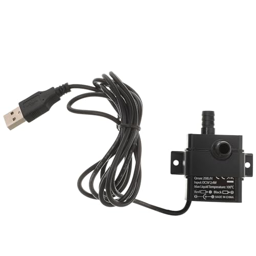 HEMOTON Bomba de Agua Sumergible Mini Dc sin Escobillas Silenciosa para Acuarios Fuentes y Jardines Motor Duradero y Compacto para Circulación de Agua Peceras y Estanques