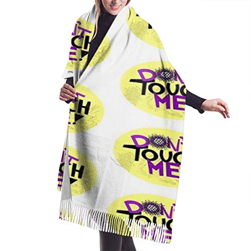 Tengyuntong Bufanda de mantón Mujer Chales para, Lesmus Don & iexcl; & macr; t Touch Me Bufanda de algodón de cachemira informal impresa en 3D Talla única