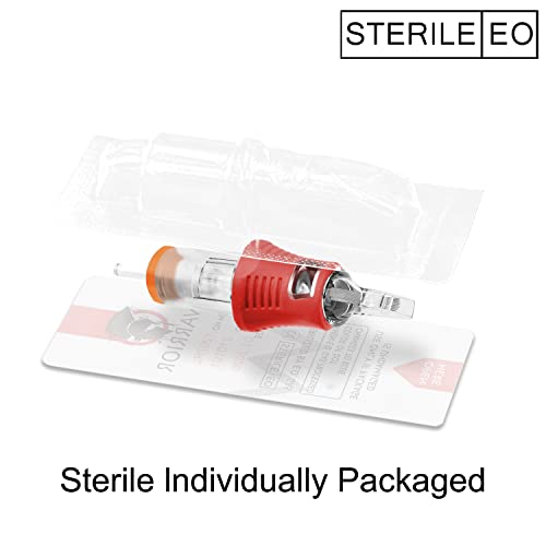 WARRIOR PRO Tattoo Needle Cartridges with Silicone Rubber Handle Sterilized Tattoo Needle Cartridge Magnum Soft Curve 20pcs Japanese Steel Permanent Makeup PMU(0.30MM-1027CM) - Image 3