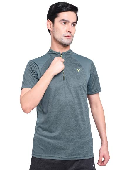 Image of TECHNOSPORT Men's Polyester Slim Fit T-Shirt