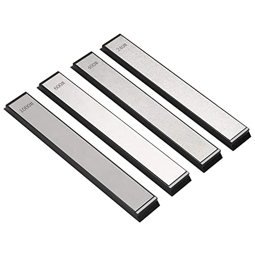 Jkjhbhged Diamond Sharpening Plate Set 4 PCS Grit 240/400/600/1000 Knife Sharpener Stone, Knife Sharpening Stone