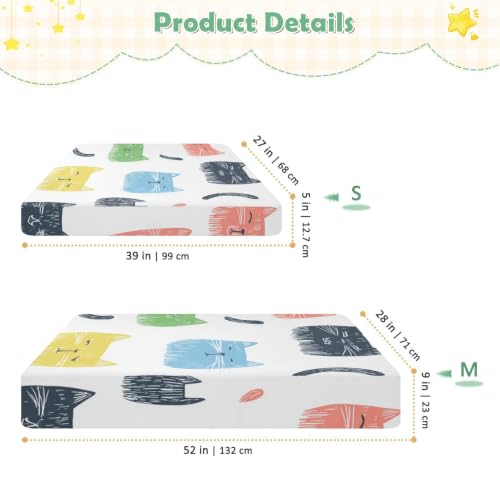 Drap-housse imperméable chat pastel pour de douces nuits bébé - 4