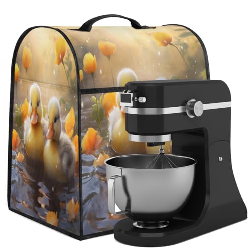 Coffee Maker Cover Cute Childish Duck Kitchen Appliance Covers Small Appliance Covers Blender Cover Juicer Cover Dust Covers for Kitchen Appliances with Top Handle and Pockets,Washable,C498