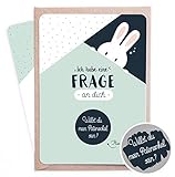 Rubbelkarte Patenonkel Hase | Willst du mein Patenonkel sein ? | Rubbellose Karte | Geburt - Taufpaten fragen - Patenonkel fragen - Schwangerschaft verkünden - Glückwunsch Rubbelkarte Schwanger