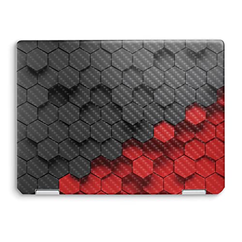 Image of MightySkins Carbon Fiber Skin Compatible with HP Spectre x360 14 inch (2022) Full Wrap Kit - Two-Tone Hex | Protective, Durable Textured Carbon Fiber Finish | Easy to Apply | Made in The USA