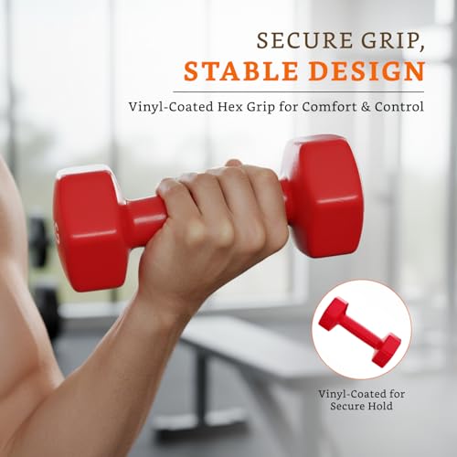 Image of Amazon Brand - Solimo Vinyl Dumbbell