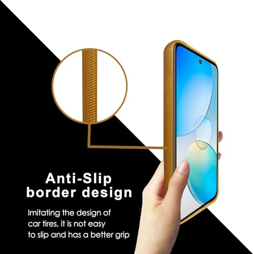 Image of A rtistque Premium Thread Leather Back Cover Case for Realme 11 5G / 11X 5G / Narzo 60X 5G Drop Protection | Smooth Grip | Raised Camera Edges | Realme 11 5G / 11X 5G / Narzo 60X 5G Back Cover - Brown
