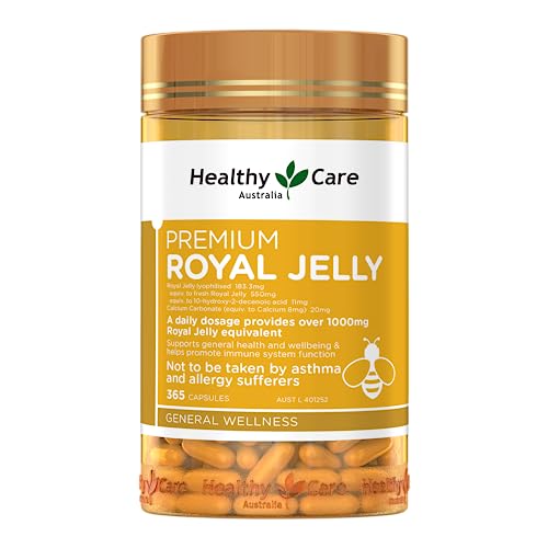 Healthy Care Royal Jelly 1000 365 Capsules Supplements Made in